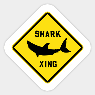 Shark Crossing Road Sign Xing Zone Sticker